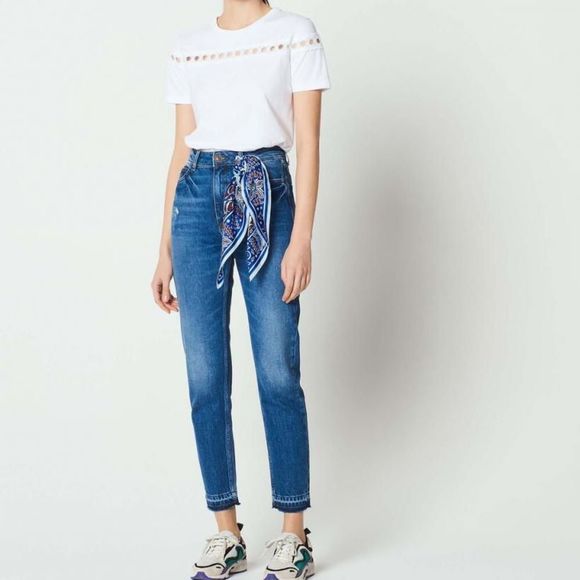 Sandro Denim - SANDRO Straight High Rise Jeans